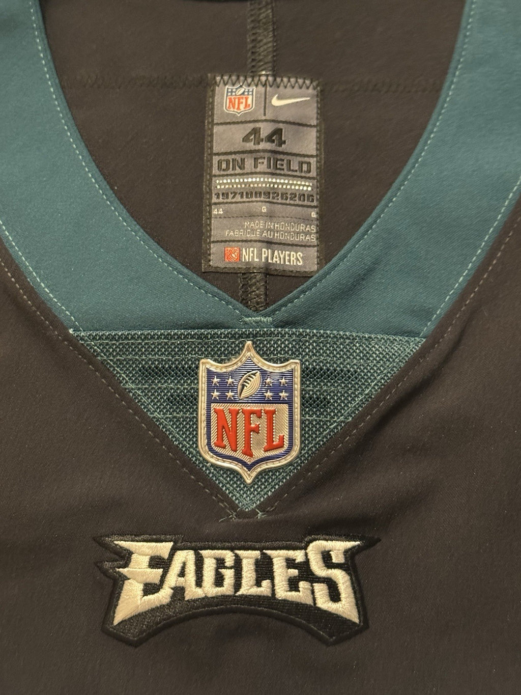 Jason Kelce Philadelphia Eagles Jersey #62 Nike Vapor Elite Black size 44 (Large) NFL