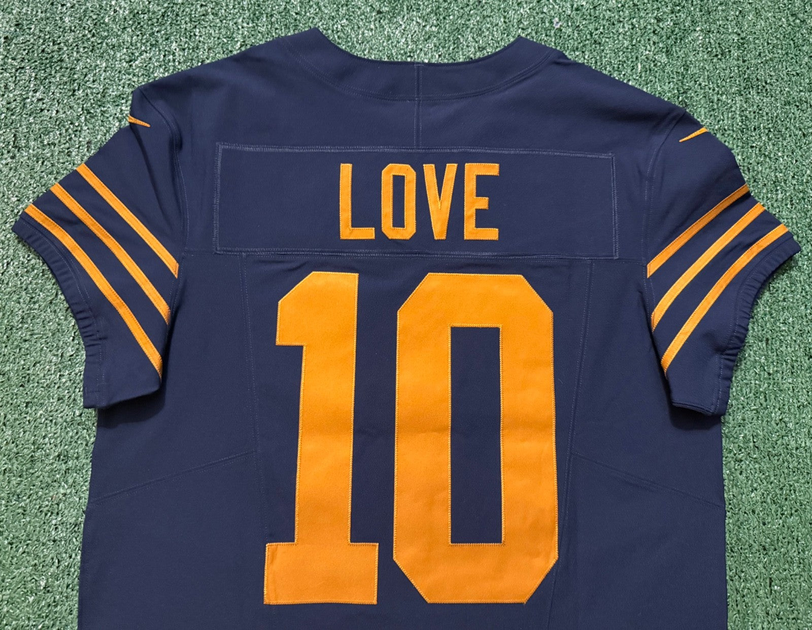 Jordan Love Green Bay Packers Jersey #10 Nike Vapor FUSE Elite Navy Size 44 (Large) NFL