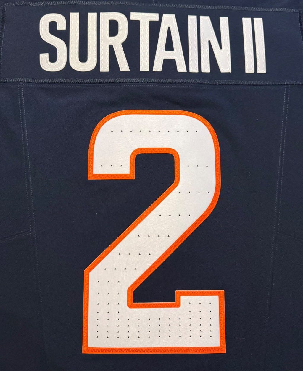 Pat Surtain II Denver Broncos Jersey #2 Nike Vapor Fuse Elite Navy Size 44 (L) NFL