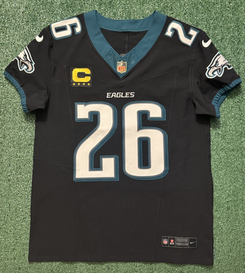 Saquon Barkley Philadelphia Eagles Jersey #26 Nike Vapor FUSE Elite Black Size 40 (Medium) NFL