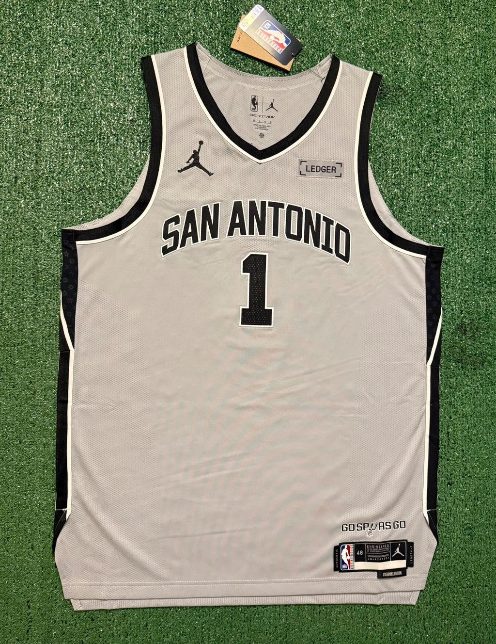 Victor Wembanyama San Antonio Spurs Jersey #1 Nike ADV Authentic Gray Size 48 (L) NBA