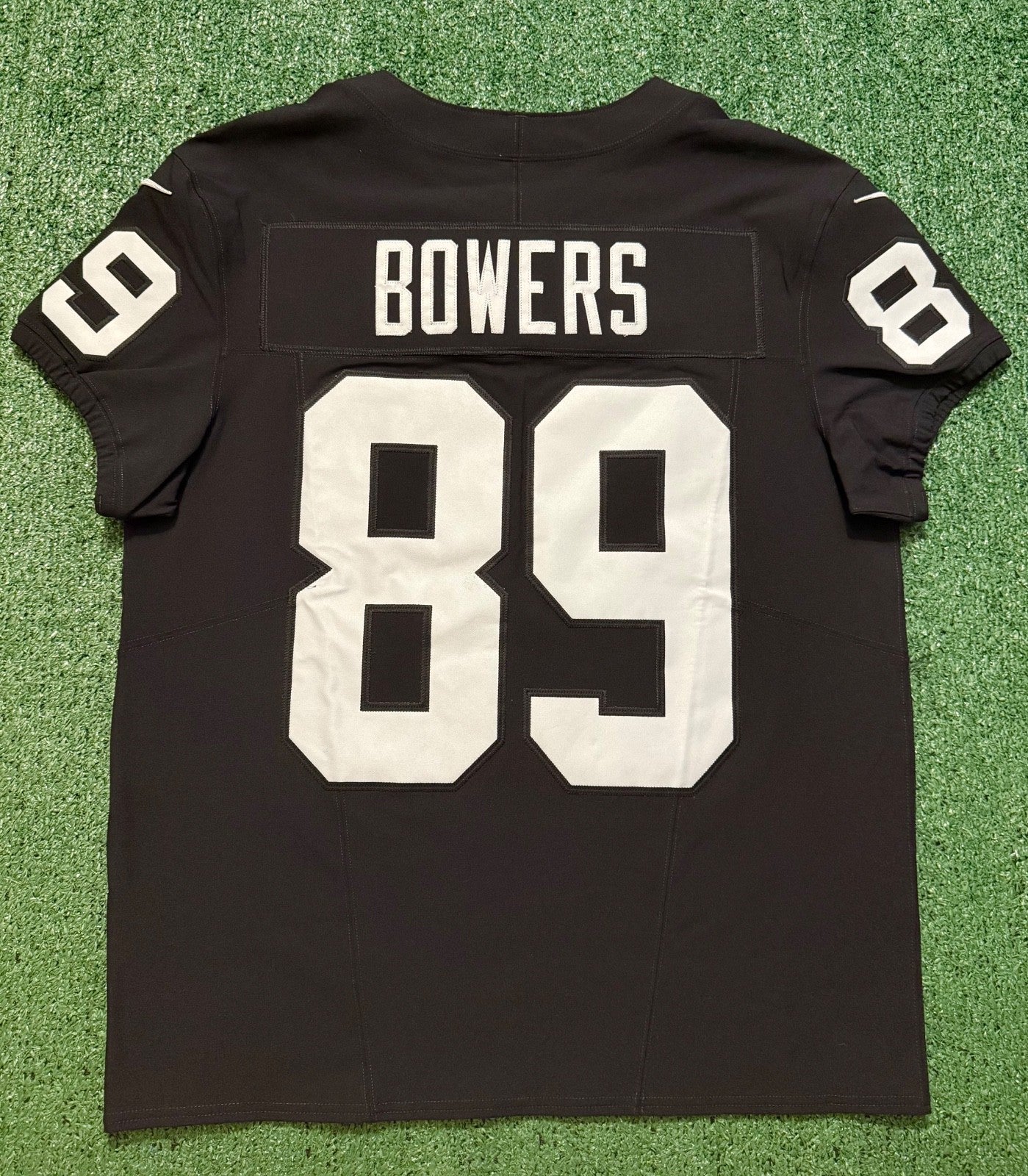 Brock Bowers Las Vegas Raiders Jersey #89 Nike Vapor Fuse Elite Black Size 44 (L) NFL