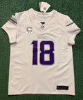 Justin Jefferson Minnesota Vikings Jersey #18 Nike Vapor FUSE Elite White Size 44 (Large) NFL