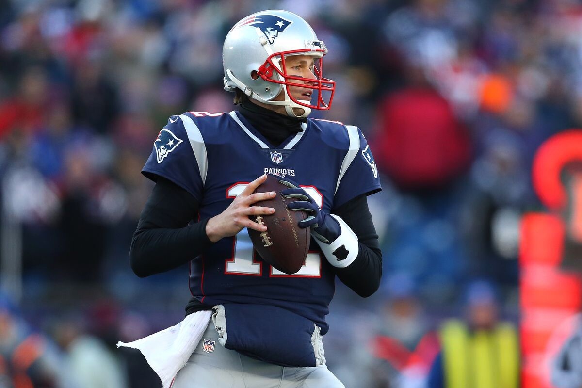 Tom Brady New England Patriots Jersey #12 Nike Vapor Elite Blue Size 48 (XL) NFL