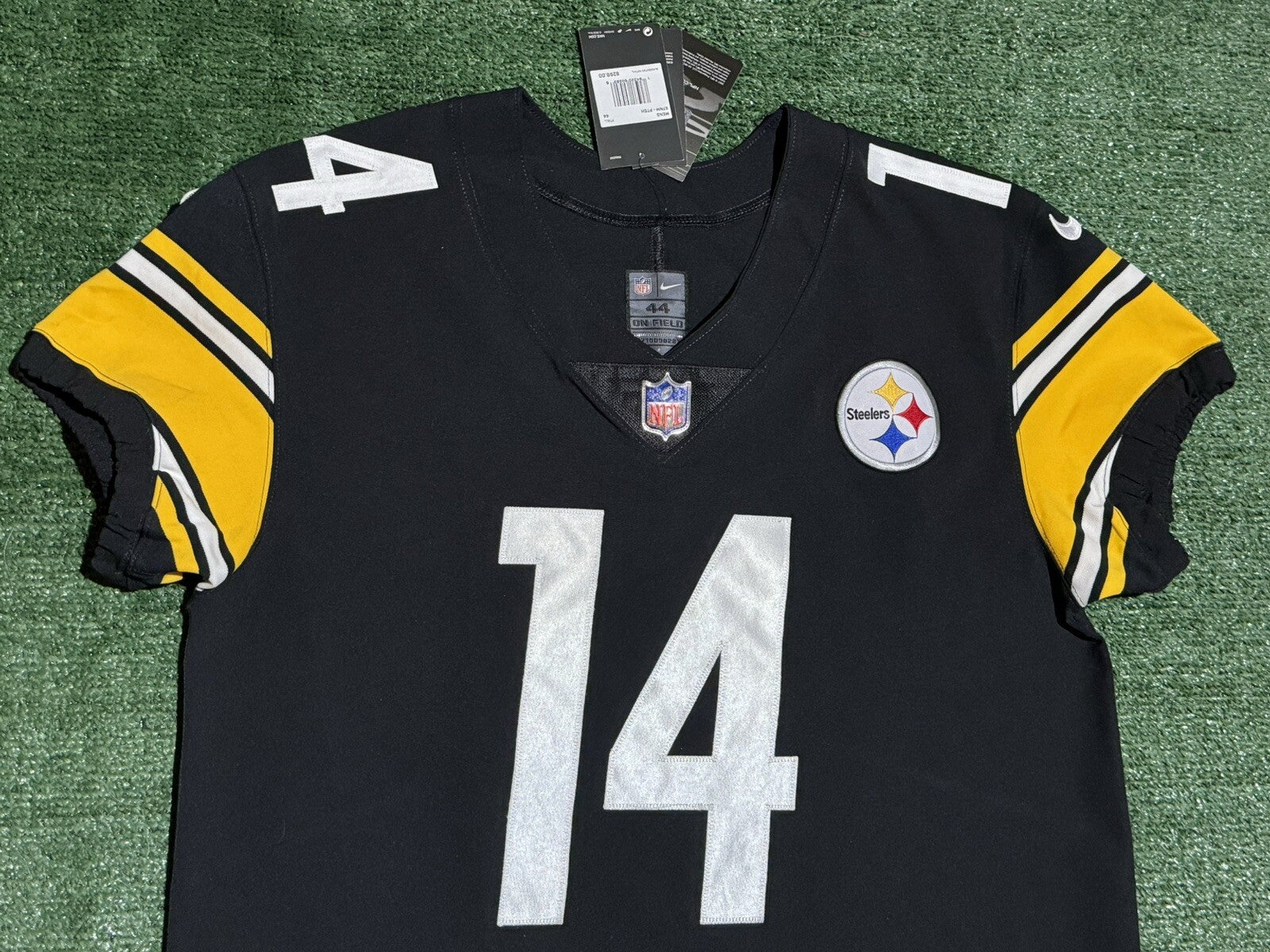 George Pickens Pittsburgh Steelers Jersey #14 Nike Vapor Elite Black Size 44 (L) NFL