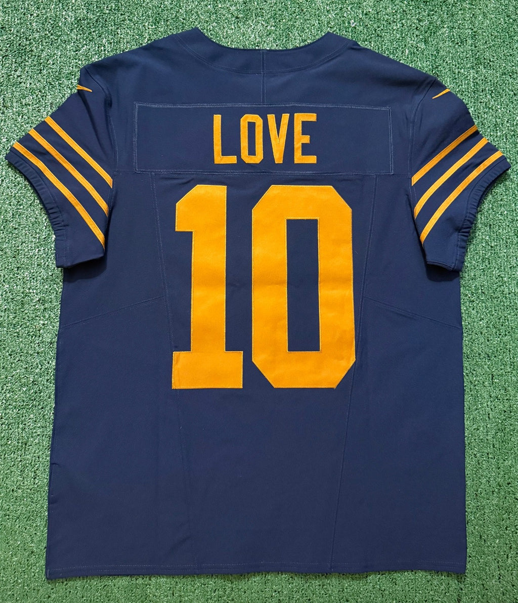 Jordan Love Green Bay Packers Jersey #10 Nike Vapor FUSE Elite Navy Size 44 (Large) NFL