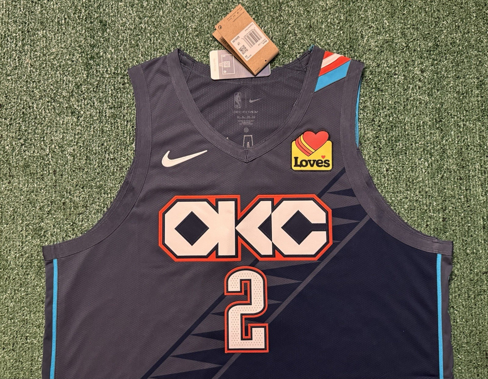 Shai Gilgeous-Alexander Oklahoma City Thunder Jersey #2 Nike ADV Authentic Blue Size 52 (XL) NBA