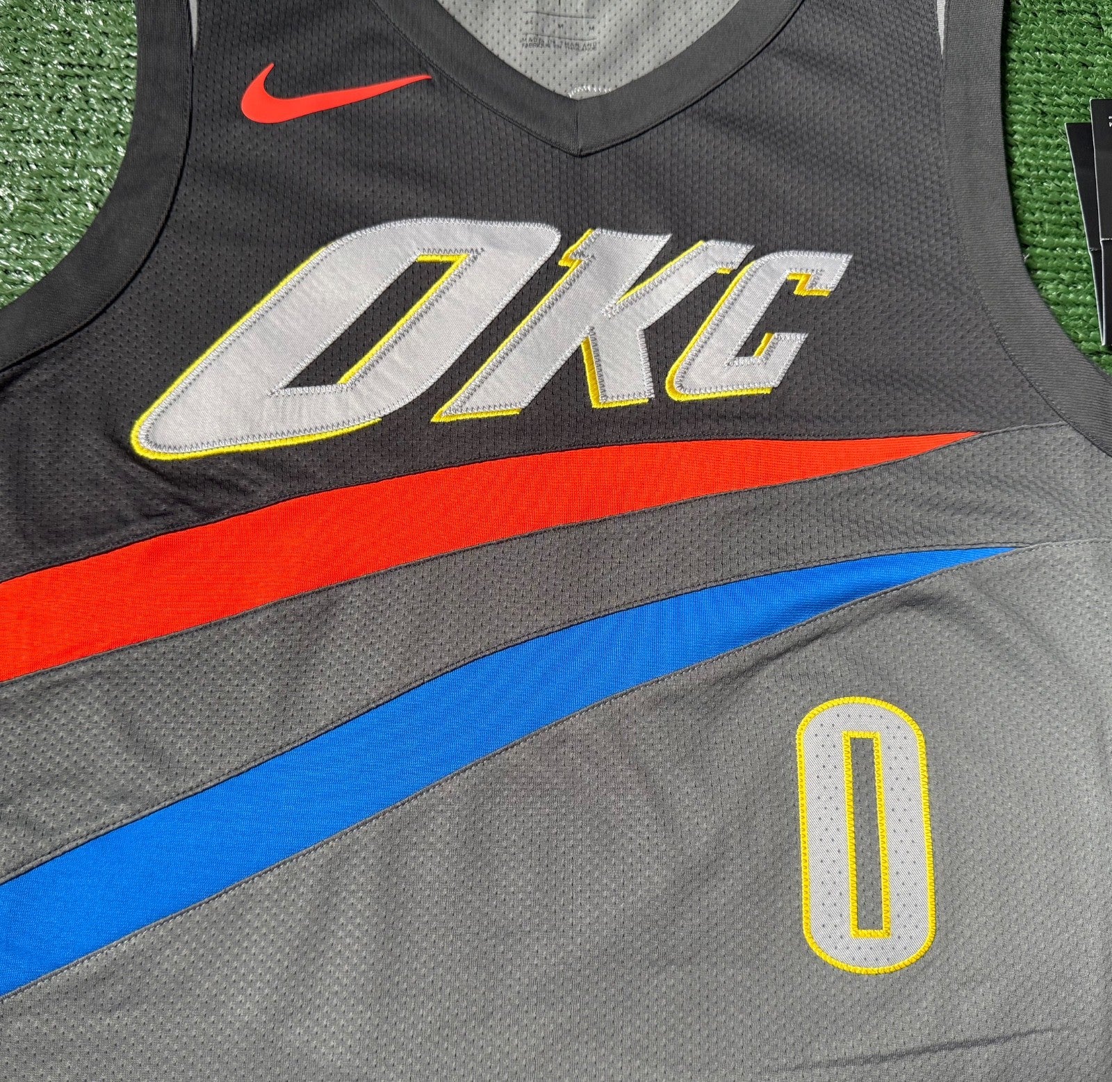 Russell Westbrook Oklahoma City Thunder Jersey #0 Nike Aeroswift Authentic Gray Size 44 (M) NBA