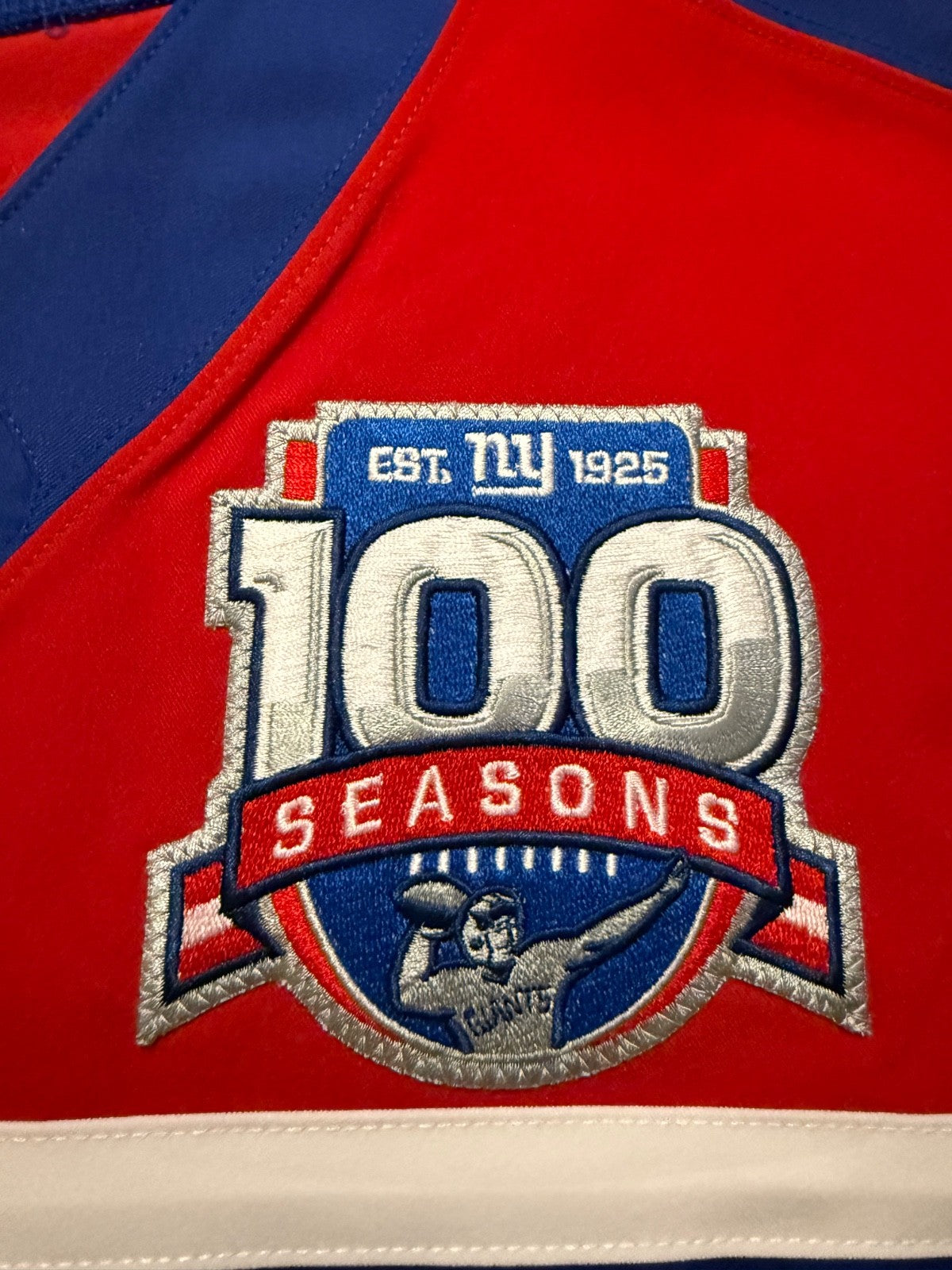 Malik Nabers New York Giants Jersey #1 Nike Vapor FUSE Elite red Size 44 (Large) NFL
