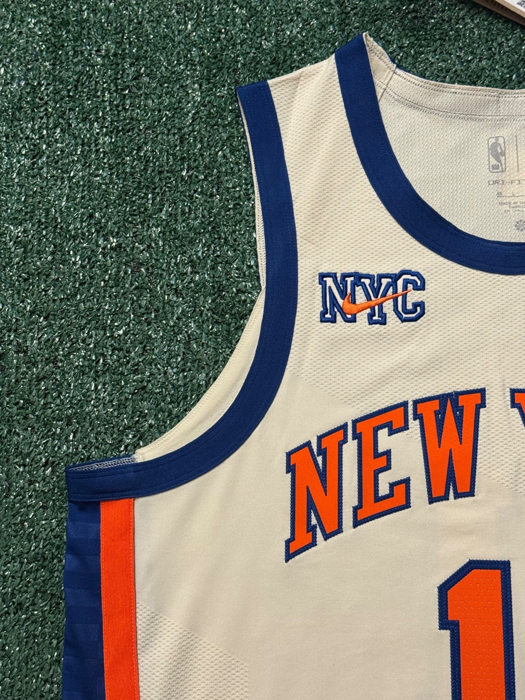 Jalen Brunson New York Knicks Jersey #11 Nike ADV Authentic Cream Size 48 (L) NBA