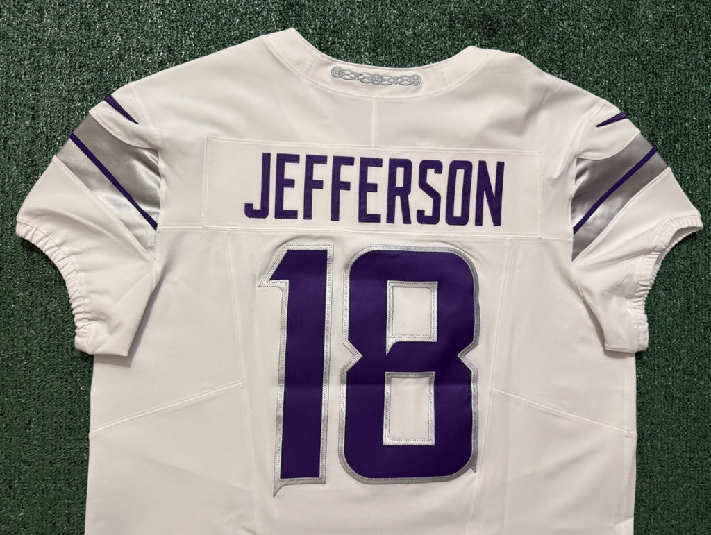 Justin Jefferson Minnesota Vikings Jersey #18 Nike Vapor FUSE Elite White Size 48 (XL) NFL