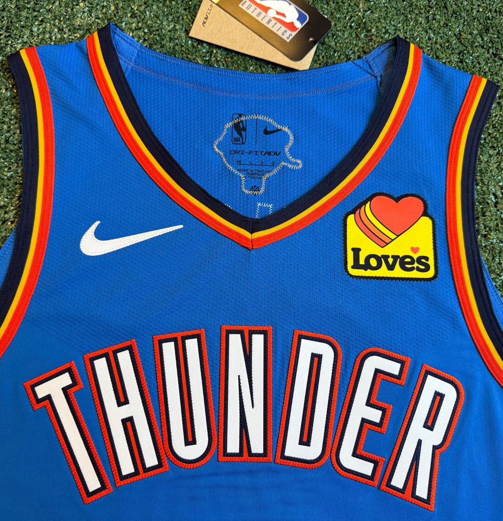 Chet Holmgren Oklahoma City Thunder Jersey #7 Nike ADV Authentic Blue Size 48 (L) NBA