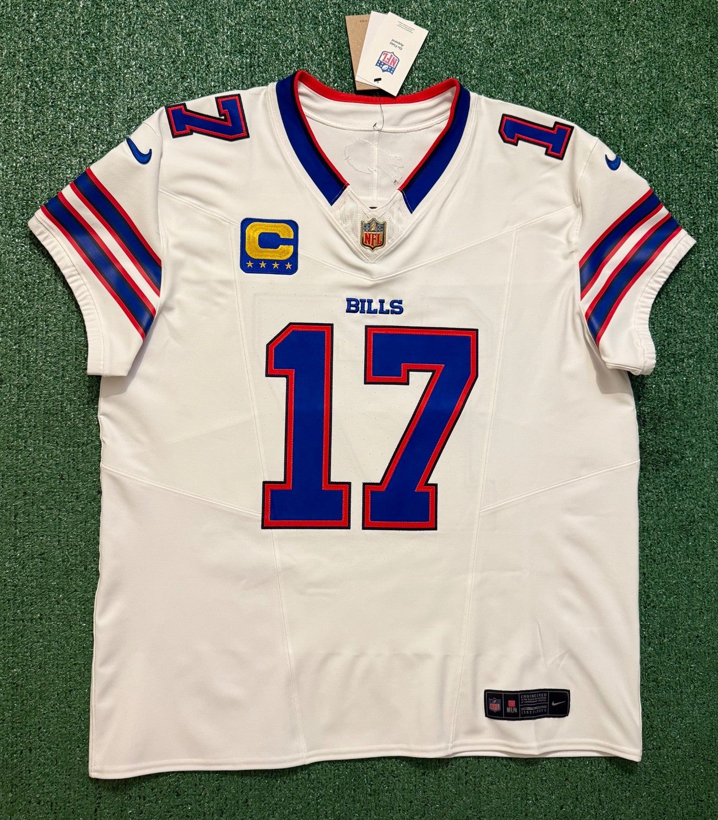 Josh Allen Buffalo Bills Jersey #17 Nike Vapor Fuse Elite White Size 48 (XL) NFL