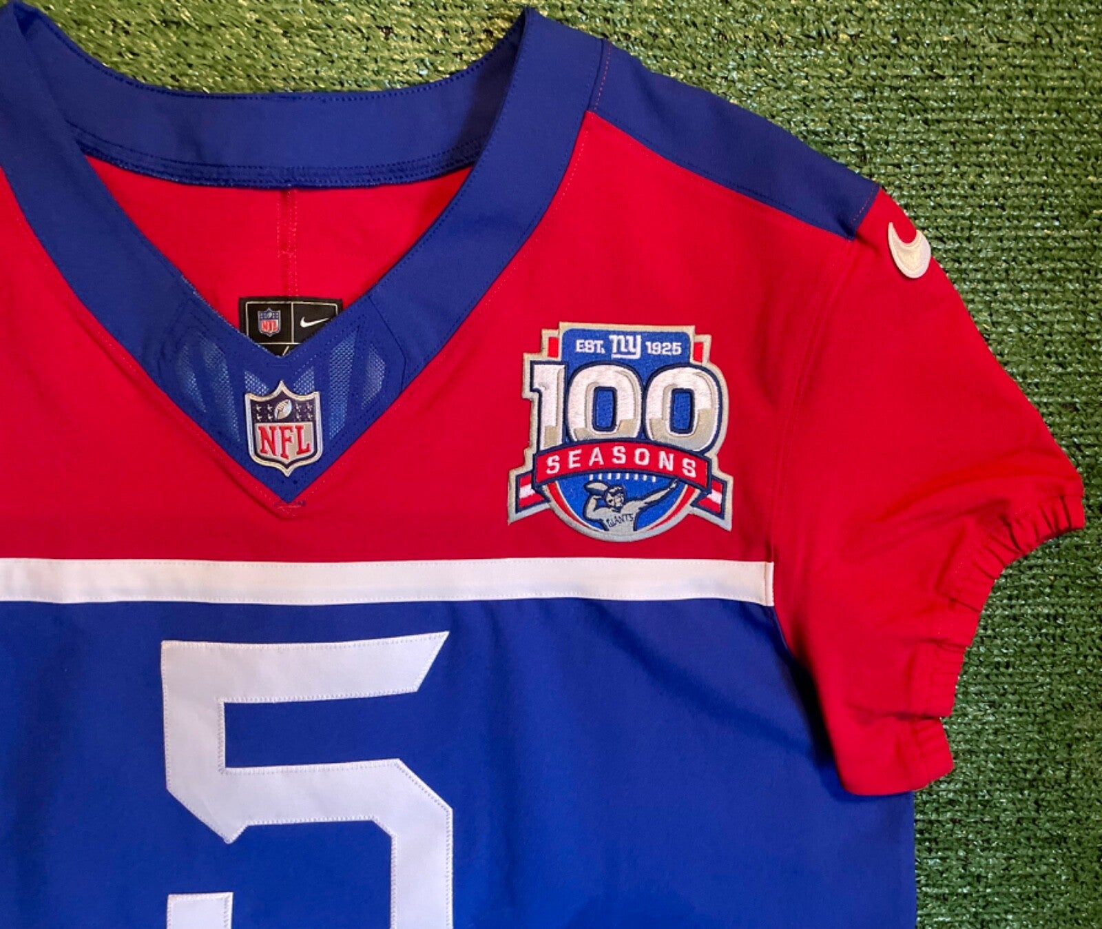 Kayvon Thibodeaux New York Giants Jersey #5 Nike Vapor FUSE Elite Red Size 44 (Large) NFL