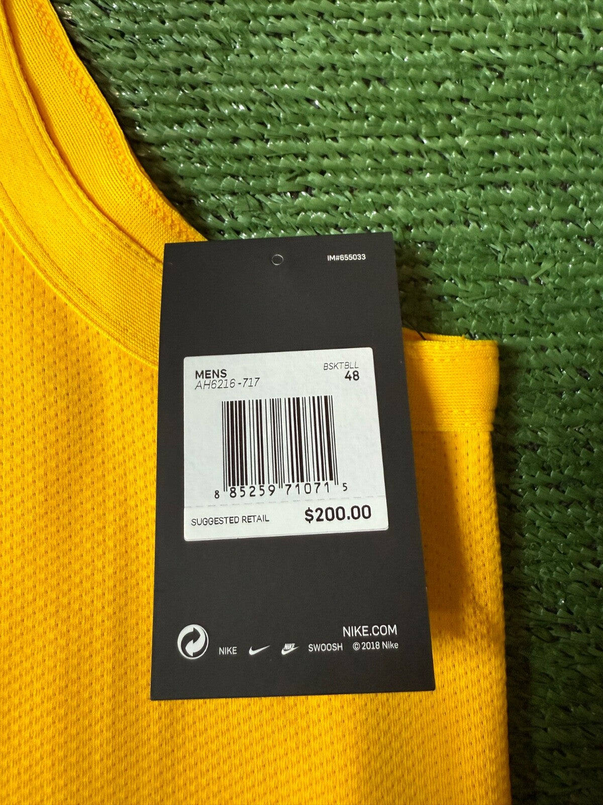 Giannis Antetokounmpo Milwaukee Bucks Jersey Nike VaporKnit Authentic Yellow Size 48 (Large) NBA
