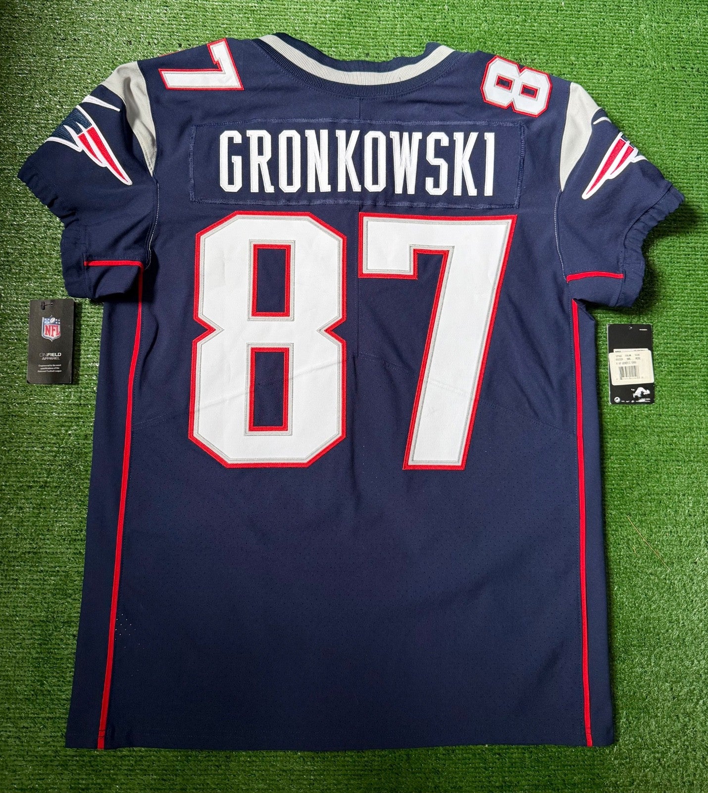 Rob Gronkowski New England Patriots Jersey #87 Nike Vapor Elite Blue Size 44 (L) NFL