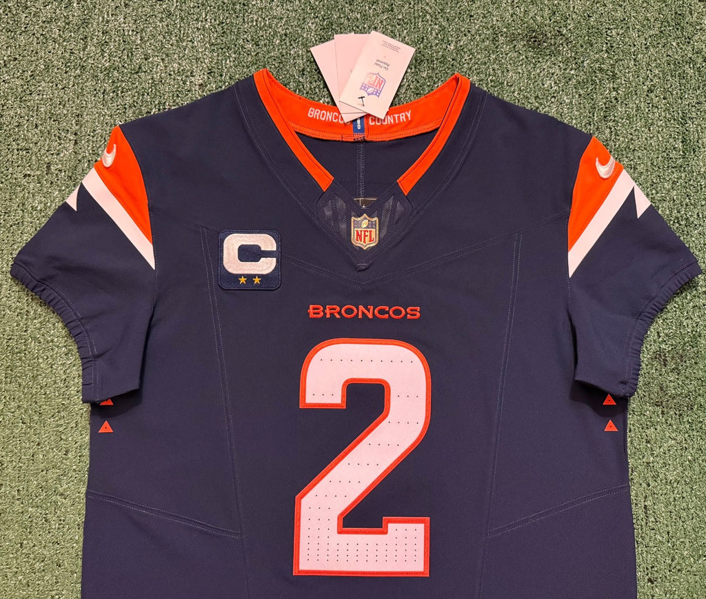 Pat Surtain II Denver Broncos Jersey #2 Nike Vapor Fuse Elite Navy Size 44 (L) NFL