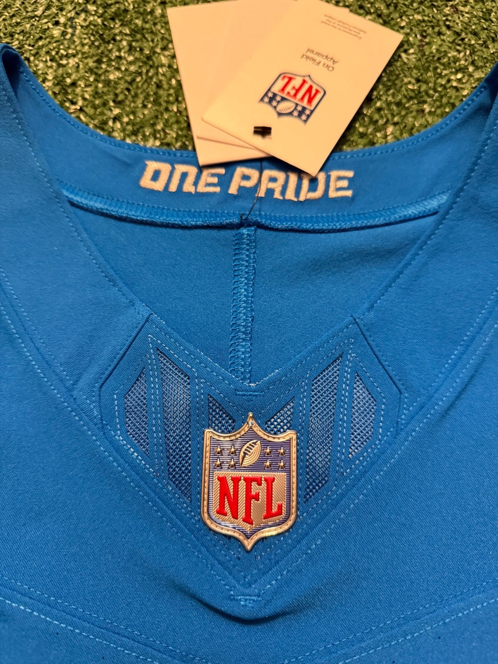 Amon Ra St Brown Detroit Lions Jersey #14 Nike Vapor FUSE Elite Blue Size 44 (Large) NFL