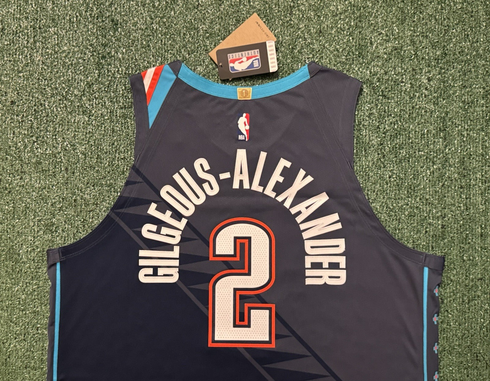 Shai Gilgeous-Alexander Oklahoma City Thunder Jersey #2 Nike ADV Authentic Blue Size 52 (XL) NBA