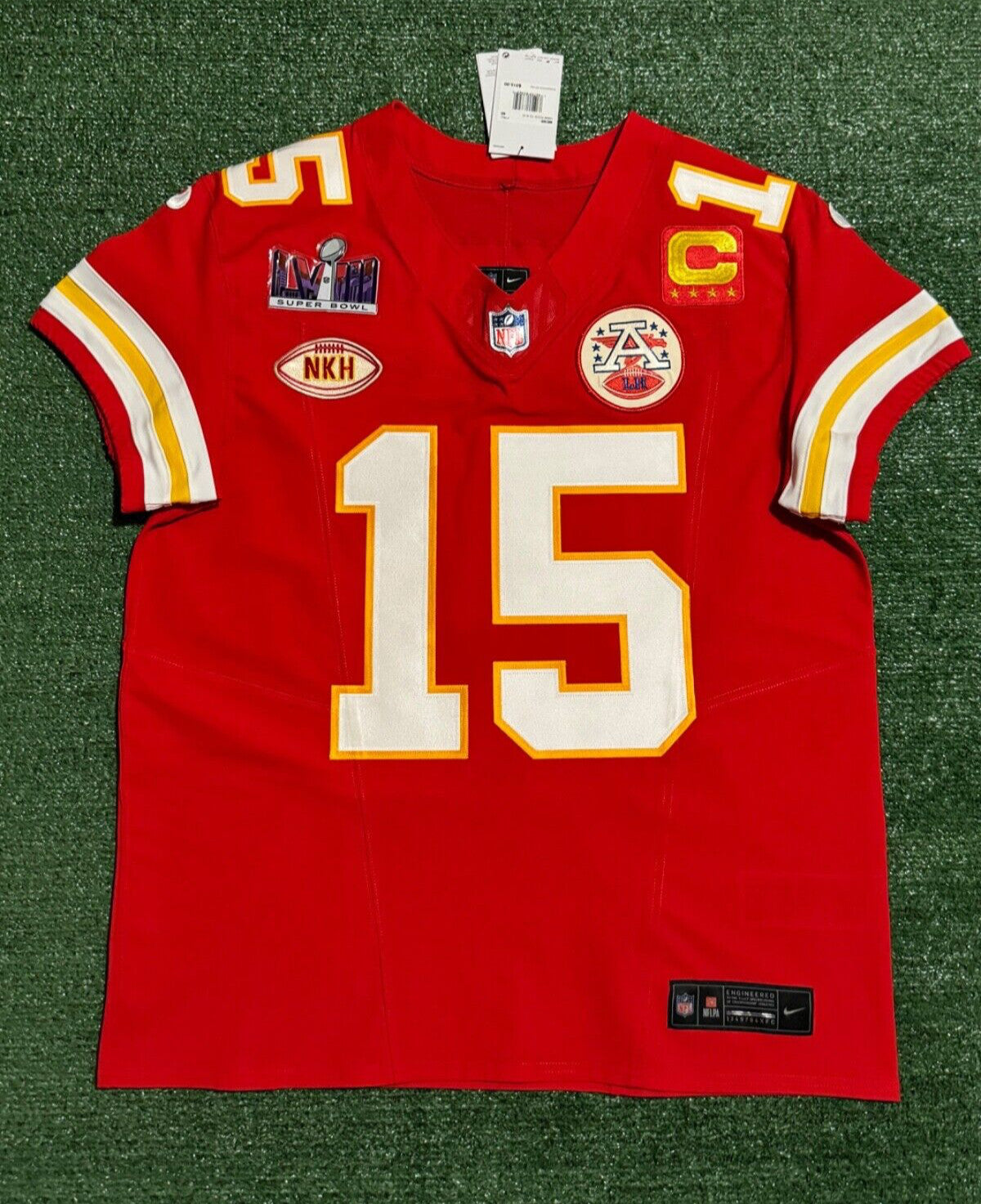 Patrick Mahomes Kansas City Chiefs Jersey #15 Nike Vapor FUSE Elite Red Size 40 (M) NFL