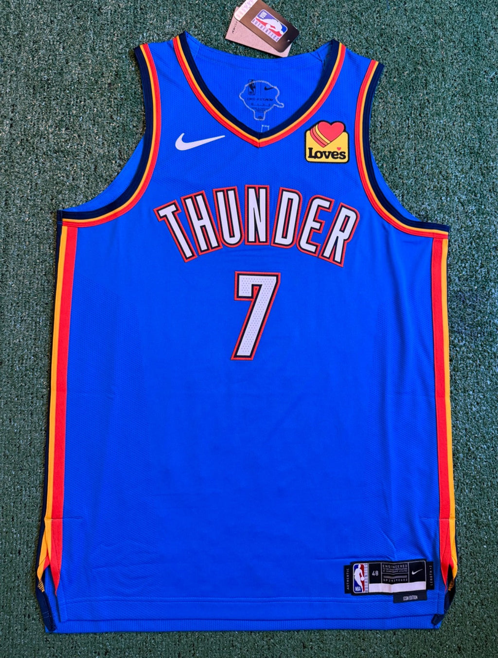 Chet Holmgren Oklahoma City Thunder Jersey #7 Nike ADV Authentic Blue Size 48 (L) NBA