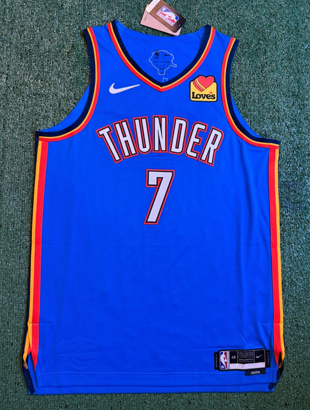 Chet Holmgren Oklahoma City Thunder Jersey #7 Nike ADV Authentic Blue Size 48 (L) NBA