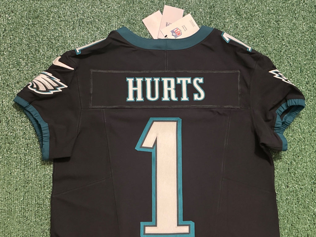 Jalen Hurts Philadelphia Eagles Jersey #1 Nike Vapor FUSE Elite Black size 44 (Large) NFL