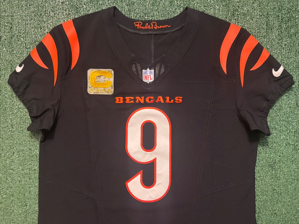 Joe Burrow Cincinnati Bengals Jersey #9 Nike Vapor FUSE Elite Black Size 44 (L) NFL