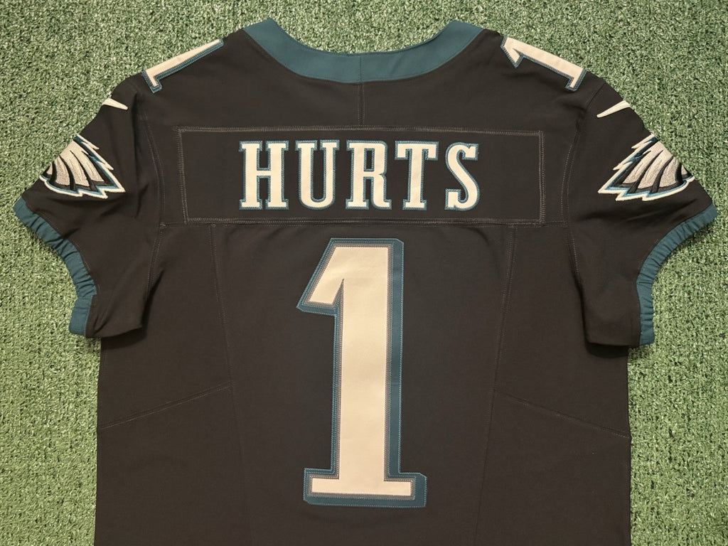 Jalen Hurts Philadelphia Eagles Jersey #1 Nike Vapor FUSE Elite Black size 44 (Large) NFL