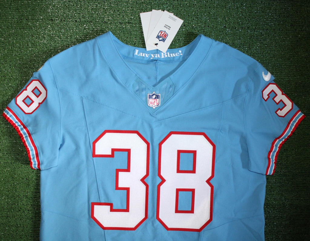 L'Jarius Sneed Tennessee Titans Jersey #38 Nike Vapor Fuse Elite Blue Size 44 (L) NFL