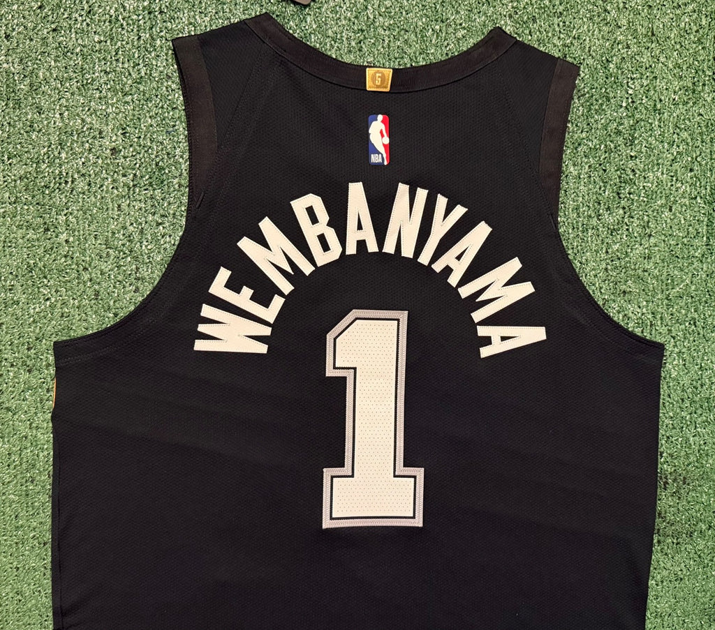 Victor Wembanyama San Antonio Spurs Jersey #1 Nike ADV Authentic Black Size 48 (L) NBA