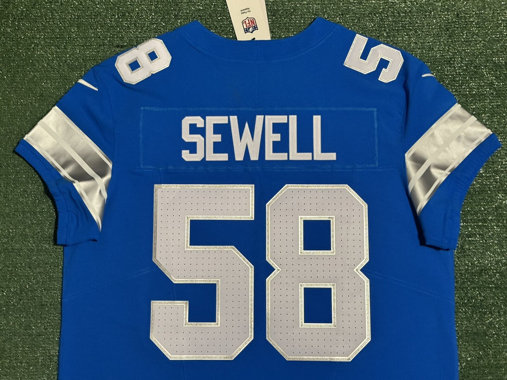 Penei Sewell Detroit Lions Jersey #58 Nike Vapor FUSE Elite Blue 48 (XL) NFL
