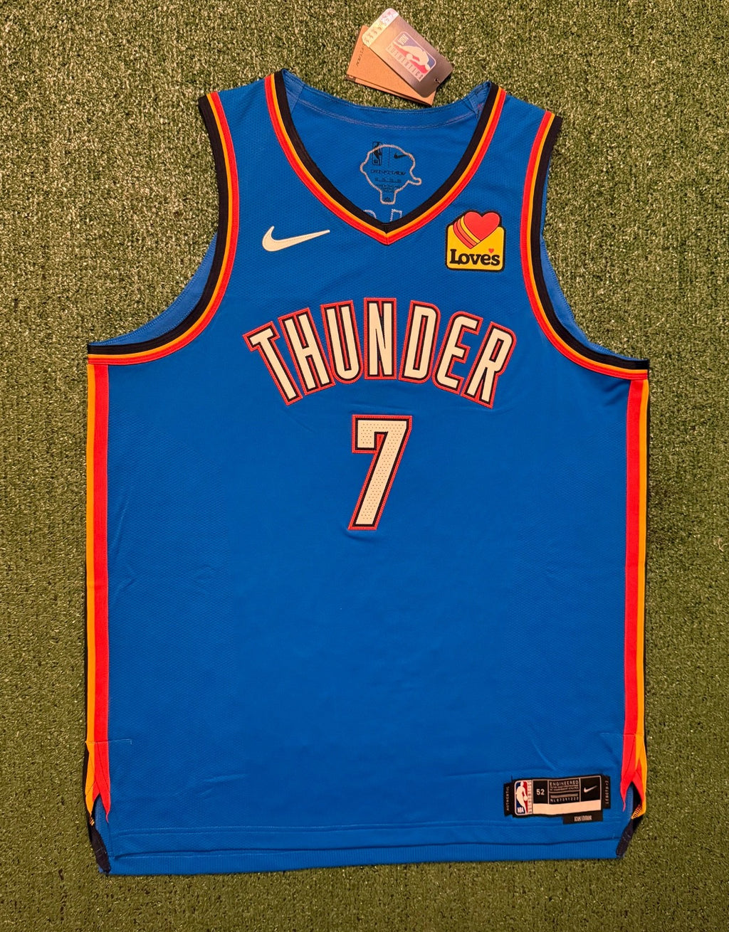 Chet Holmgren Oklahoma City Thunder Jersey #7 Nike ADV Authentic Blue Size 52 (XL) NBA