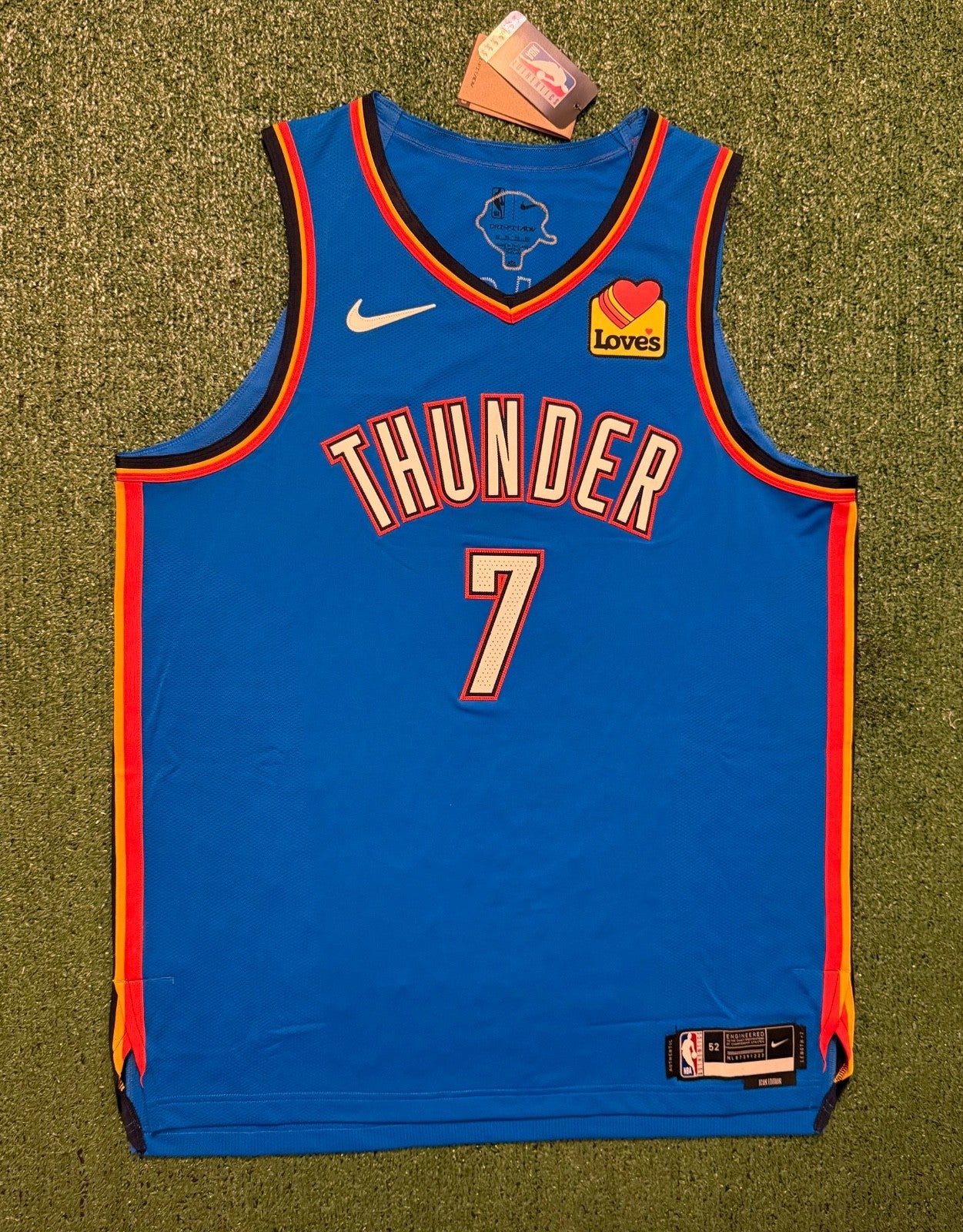 Chet Holmgren Oklahoma City Thunder Jersey #7 Nike ADV Authentic Blue Size 52 (XL) NBA
