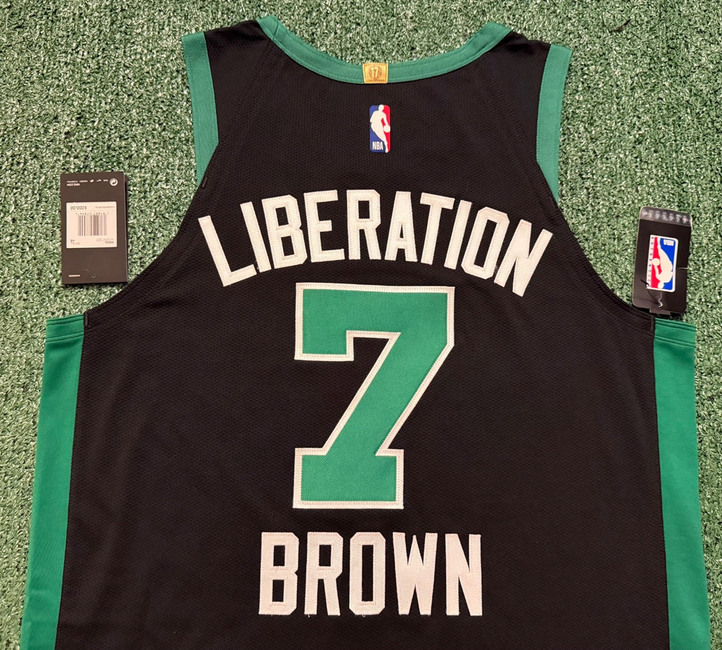 Jaylen Brown Boston Celtics Jersey #7 Nike Vaporknit Authentic Black Size 48 (Large) NBA
