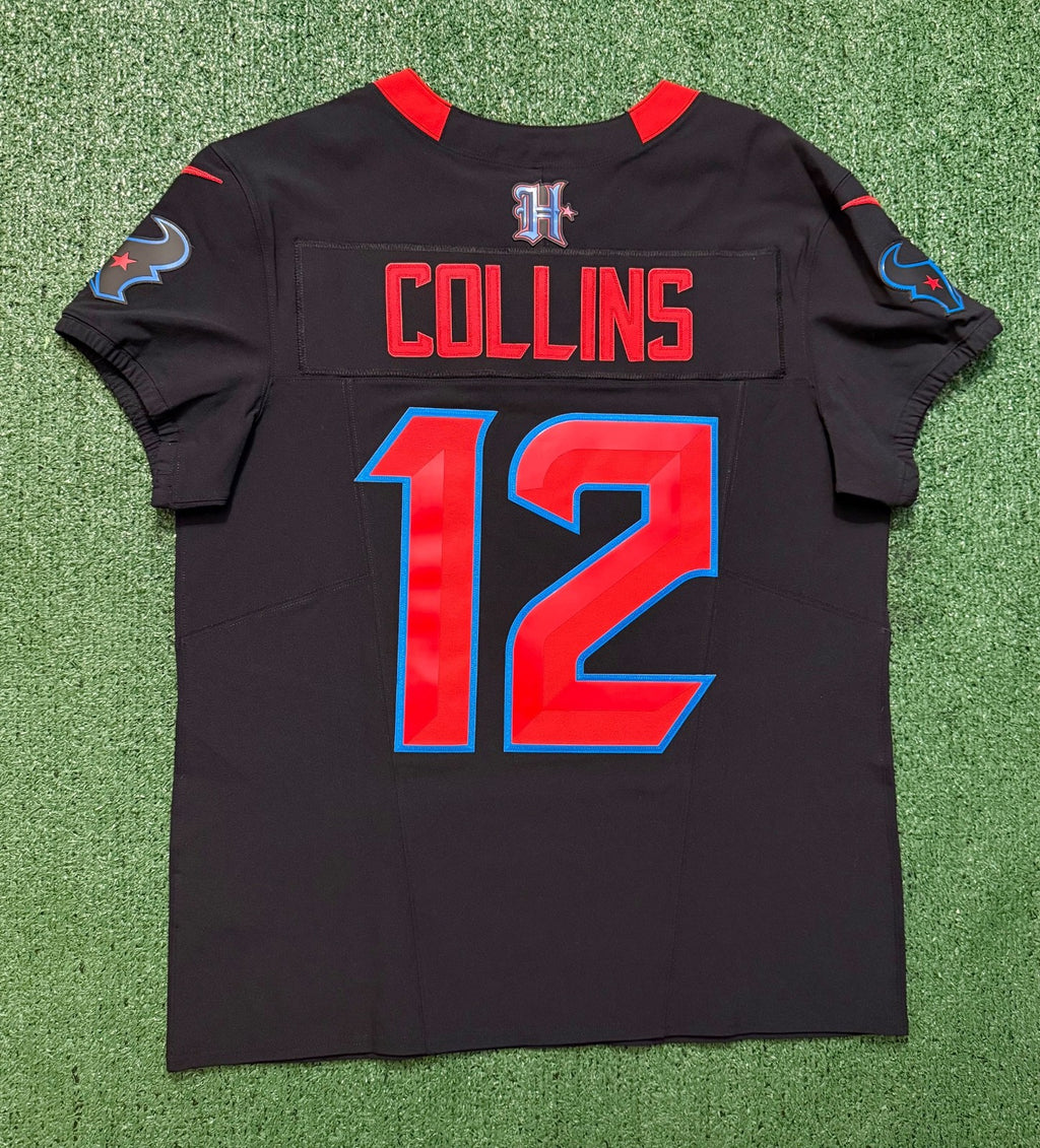Nico Collins Houston Texans Jersey #12 Nike Vapor Fuse Elite Navy Size 44 (L) NFL