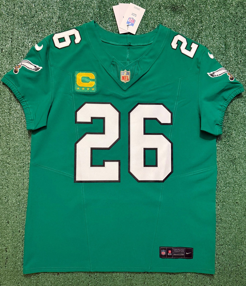 Saquon Barkley Philadelphia Eagles Jersey #26 Nike Vapor FUSE Elite Kelly Green Size 44 (Large) NFL