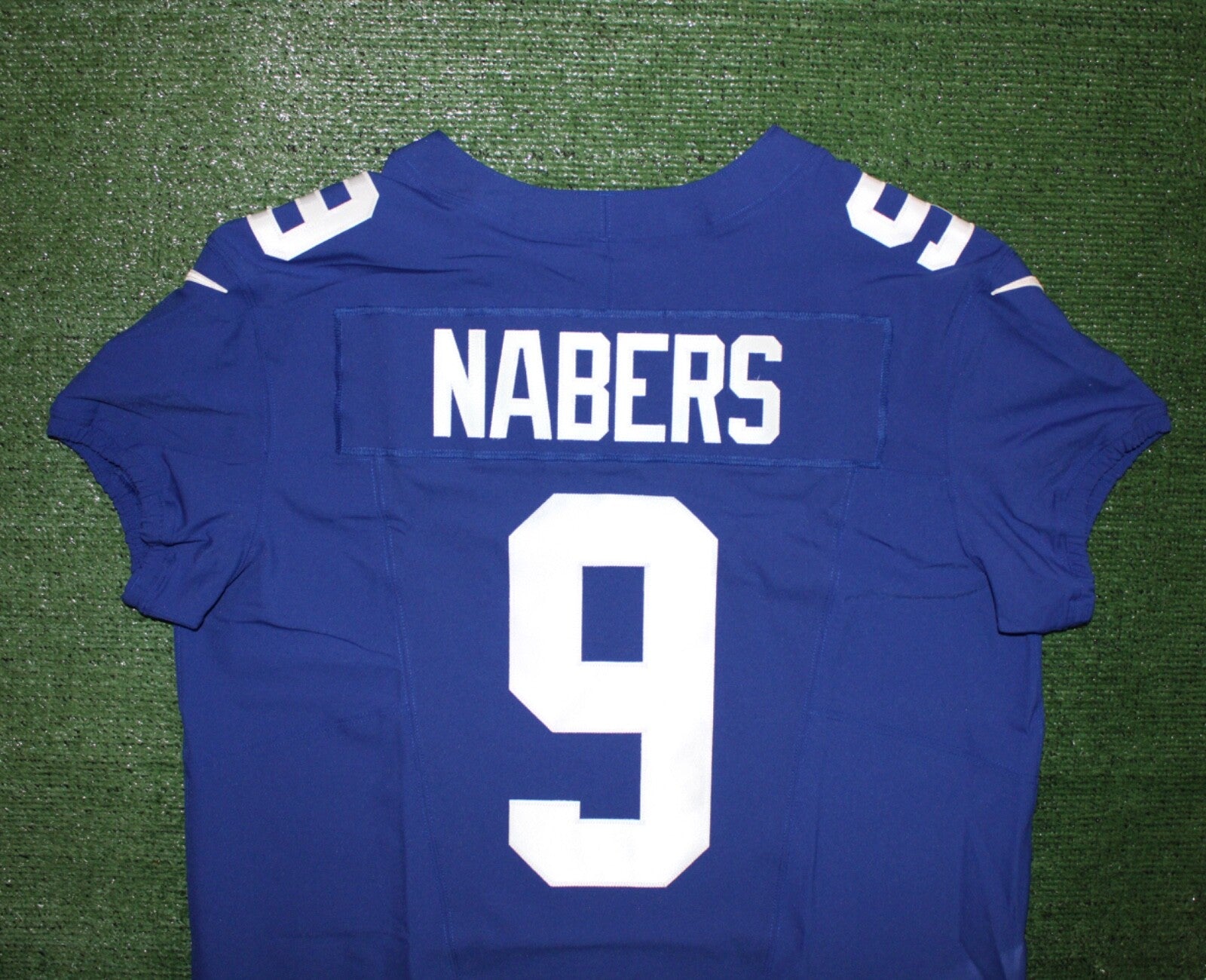 Malik Nabers New York Giants Jersey #9 Nike Vapor FUSE Elite Blue Size 48 (XL) NFL