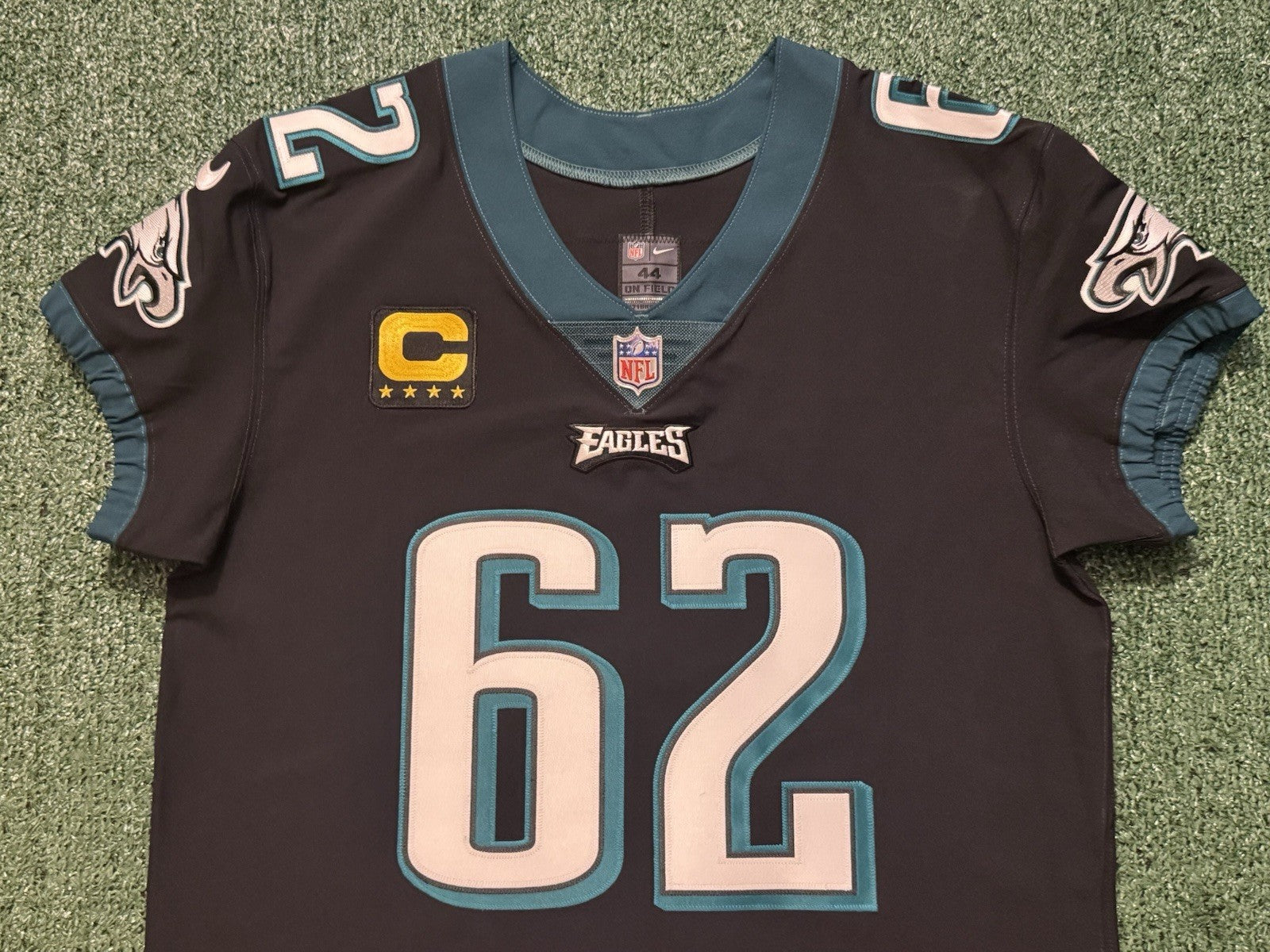 Jason Kelce Philadelphia Eagles Jersey #62 Nike Vapor Elite Black size 44 (Large) NFL