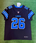 Jahmyr Gibbs Detroit Lions Jersey #26 Nike Vapor FUSE Elite Black Size 44 (Large) NFL