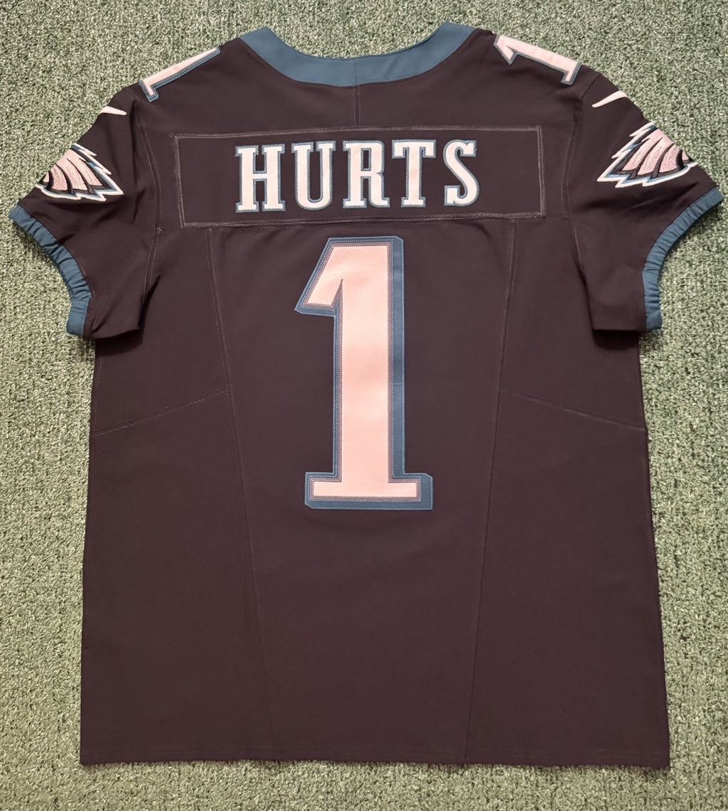 Jalen Hurts Philadelphia Eagles Jersey #1 Nike Vapor FUSE Elite Black size 44 (Large) NFL