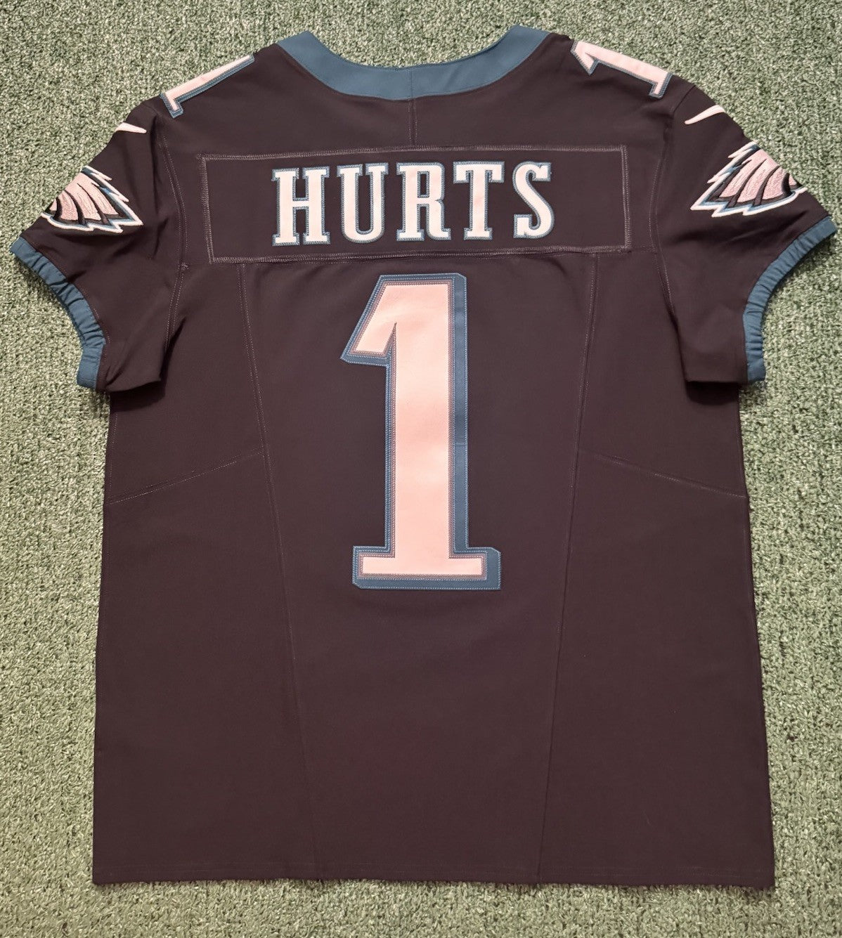 Jalen Hurts Philadelphia Eagles Jersey #1 Nike Vapor FUSE Elite Black size 44 (Large) NFL