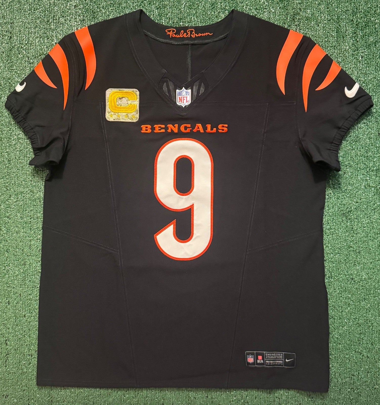 Joe Burrow Cincinnati Bengals Jersey #9 Nike Vapor FUSE Elite Black Size 44 (L) NFL