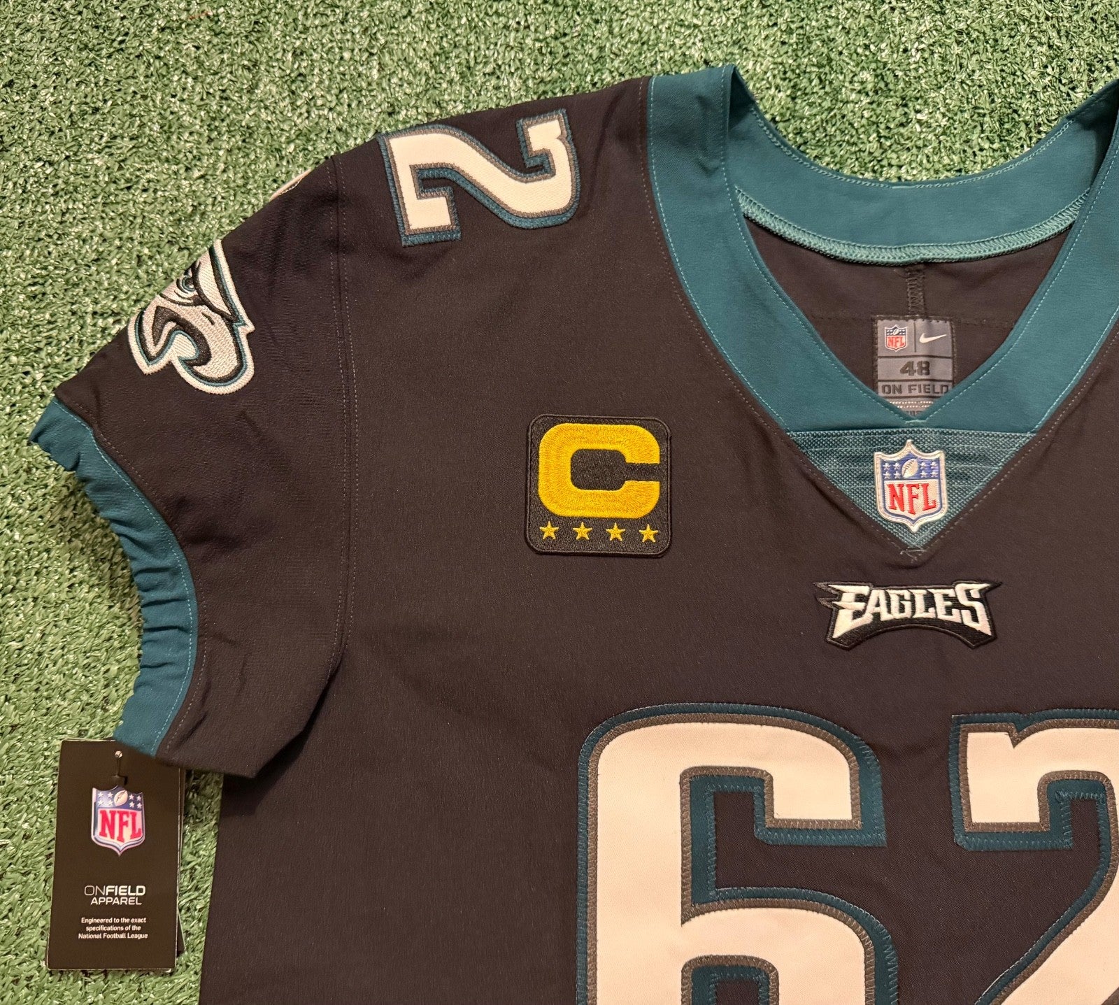 Jason Kelce Philadelphia Eagles Jersey #62 Black Nike Vapor Elite Black size 48 (XL) NFL