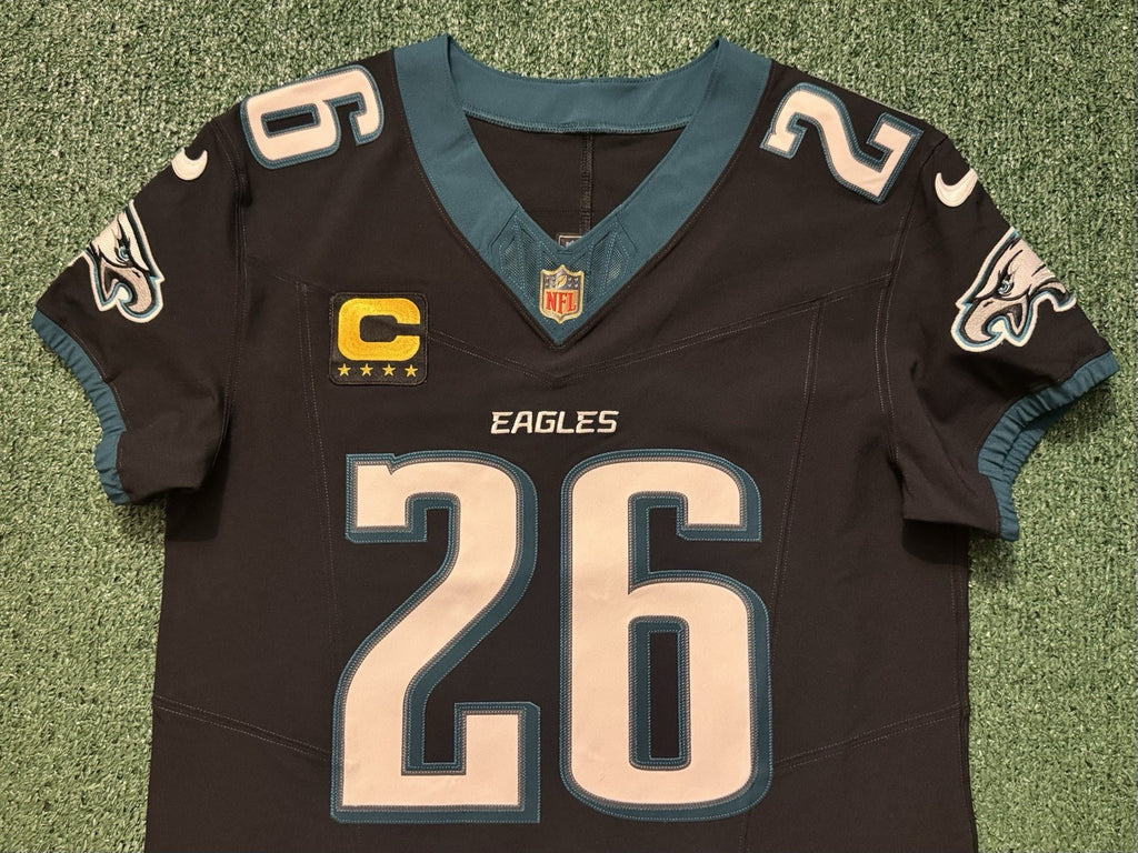 Saquon Barkley Philadelphia Eagles Jersey #26 Nike Vapor FUSE Elite Black Size 40 (Medium) NFL