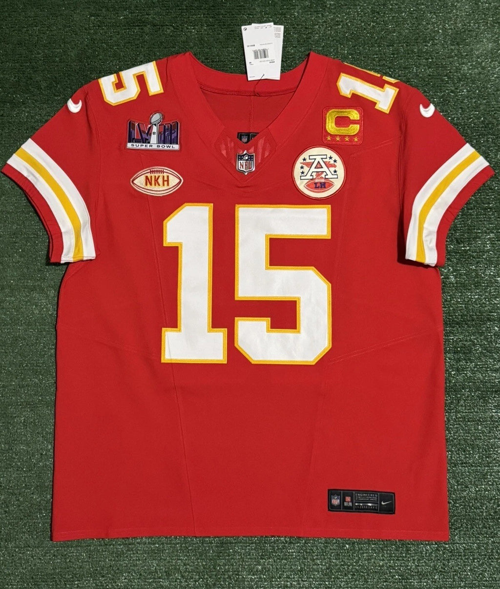 Patrick Mahomes Kansas City Chiefs Jersey #15 Nike Vapor FUSE Elite Red Size 48 (XL) NFL