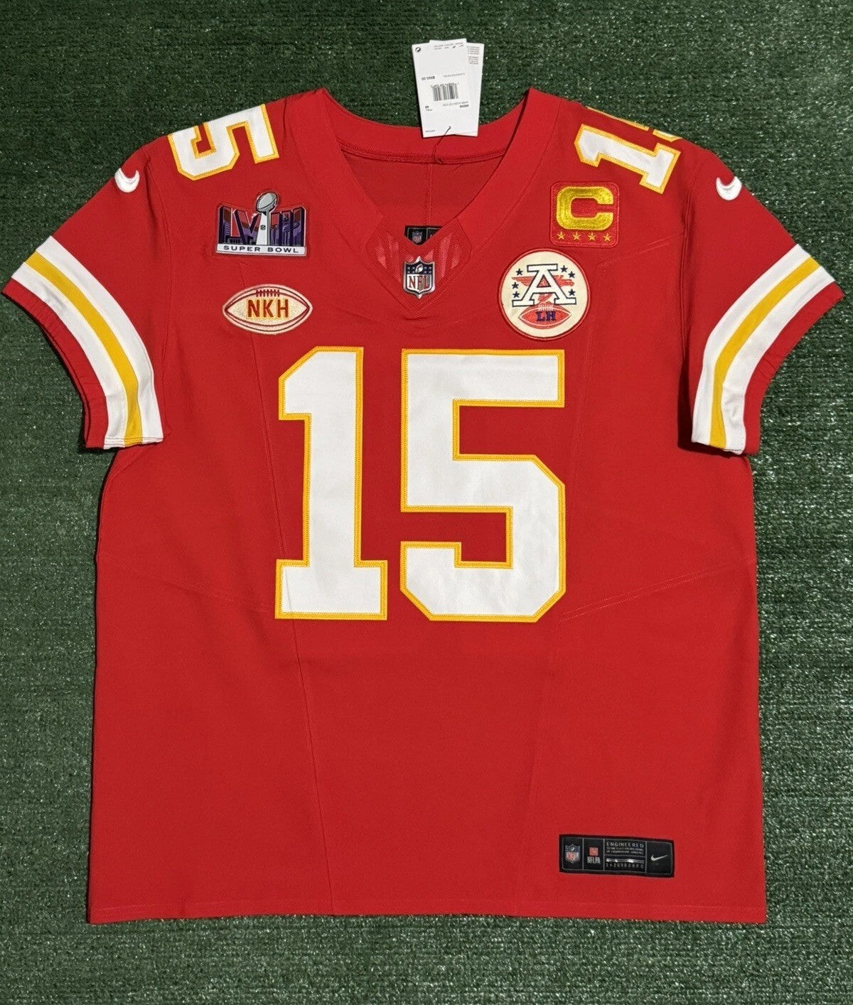 Patrick Mahomes Kansas City Chiefs Jersey #15 Nike Vapor FUSE Elite Red Size 48 (XL) NFL
