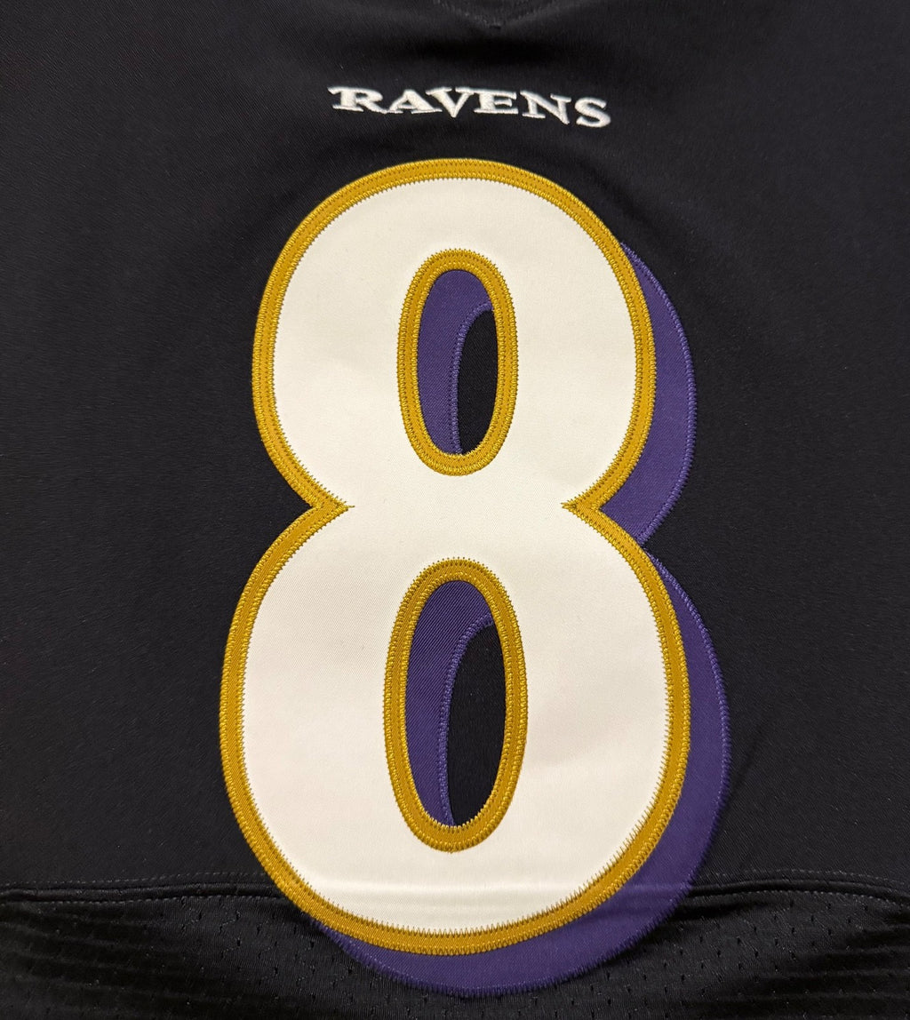 Lamar Jackson Baltimore Ravens Jersey #8 Nike Vapor Elite Black Size 44 (L) NFL