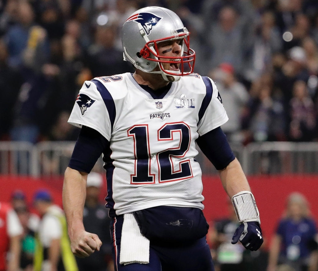 Tom Brady New England Patriots Jersey #12 Nike Vapor Elite White Size 44 (L) NFL
