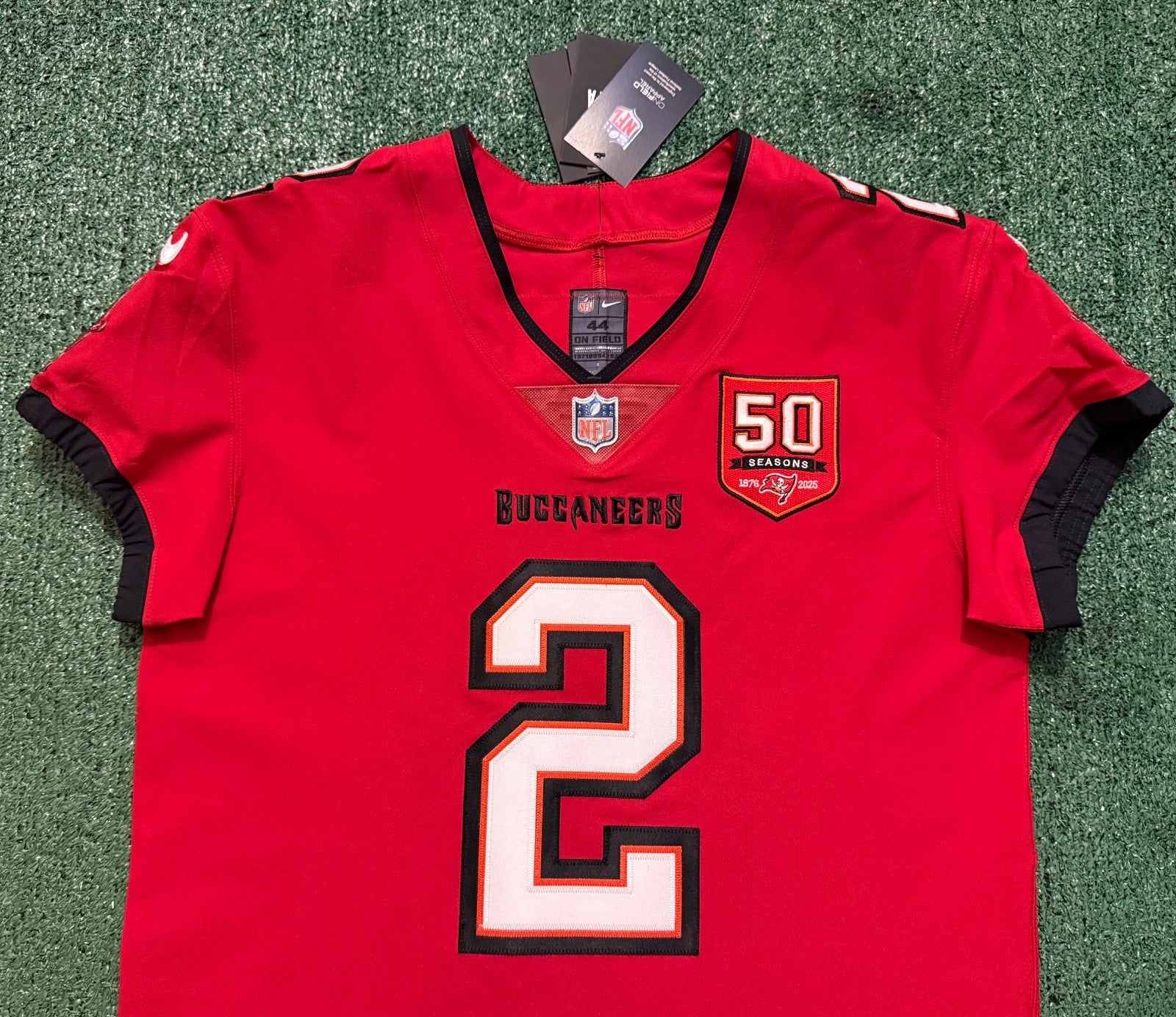 Emeka Egbuka Tampa Bay Buccaneers Jersey #2 Nike Vapor Elite red Size 44 (Large) NFL